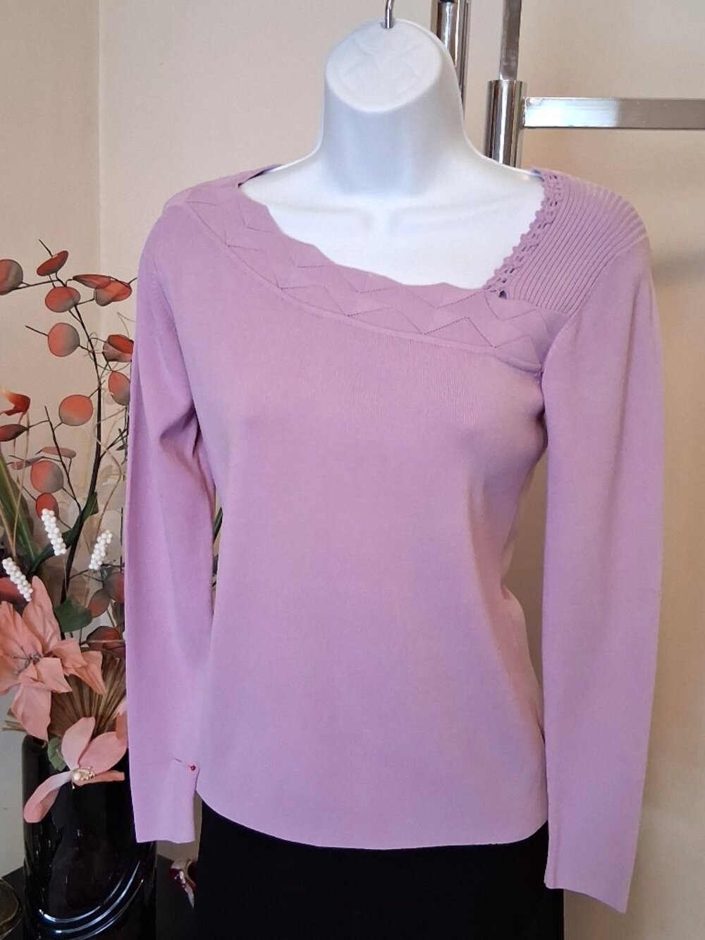 Dense Knit Cardigan Sweater - Soft Spring Fall Winter Layering Piece – Purple